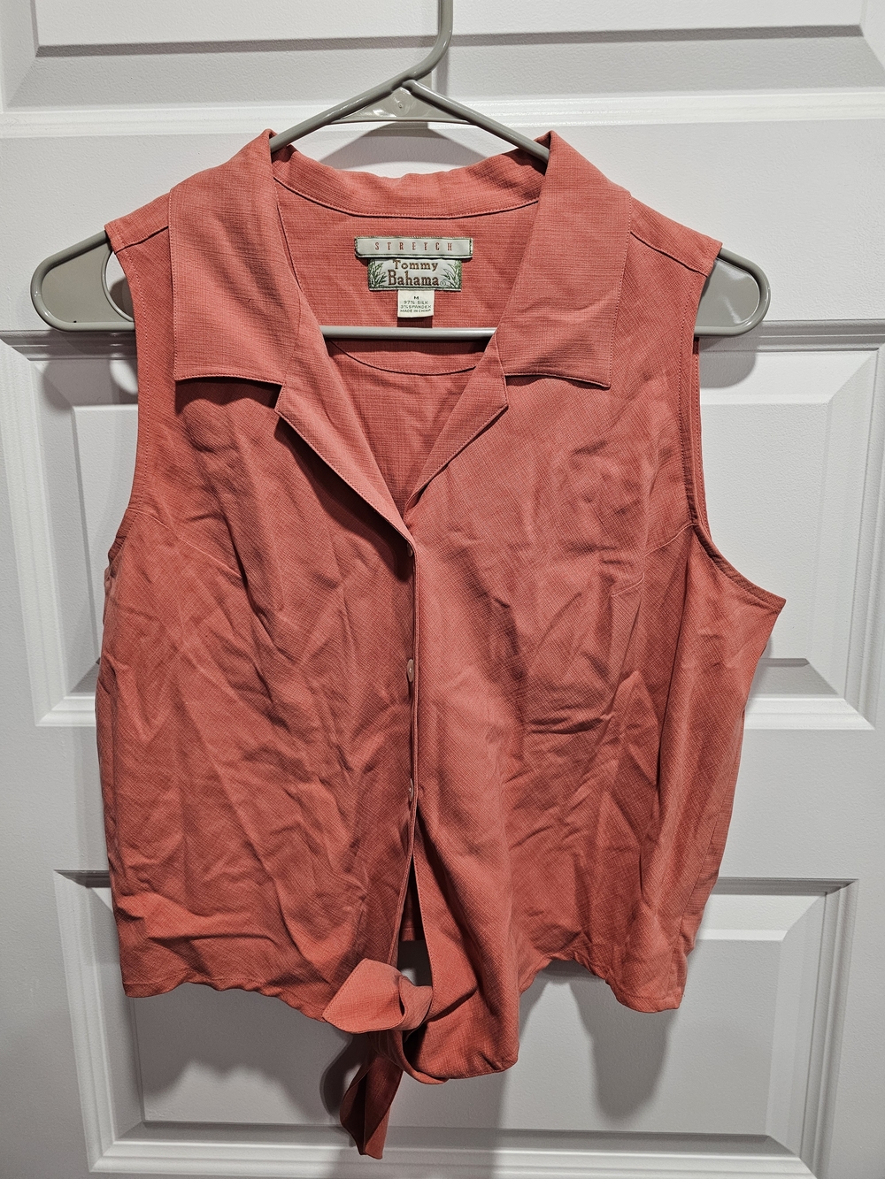 Tommy Bahama Coral Tie-Front Sleeveless Camisole